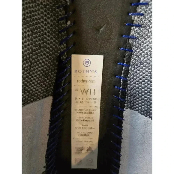 Rothys - The Flat - Grey Stone Snake Print - Size 11 Round Toe Retired - Picture 7 of 7